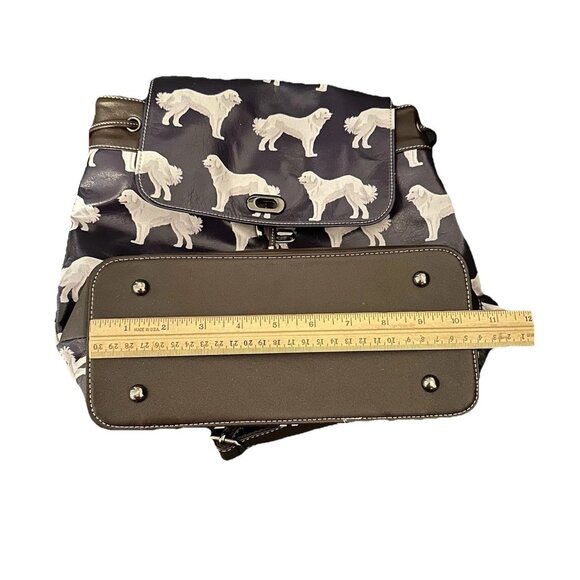 Great Pyrenees Dark Blue Large Backpack Dog Print Multi-functional Waterproof - Picture 9 of 13